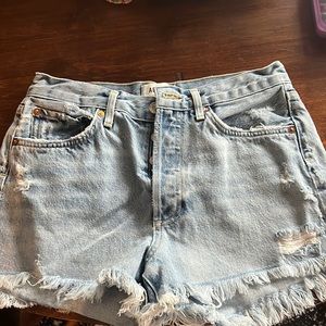 AGOLDE Parker jean shorts